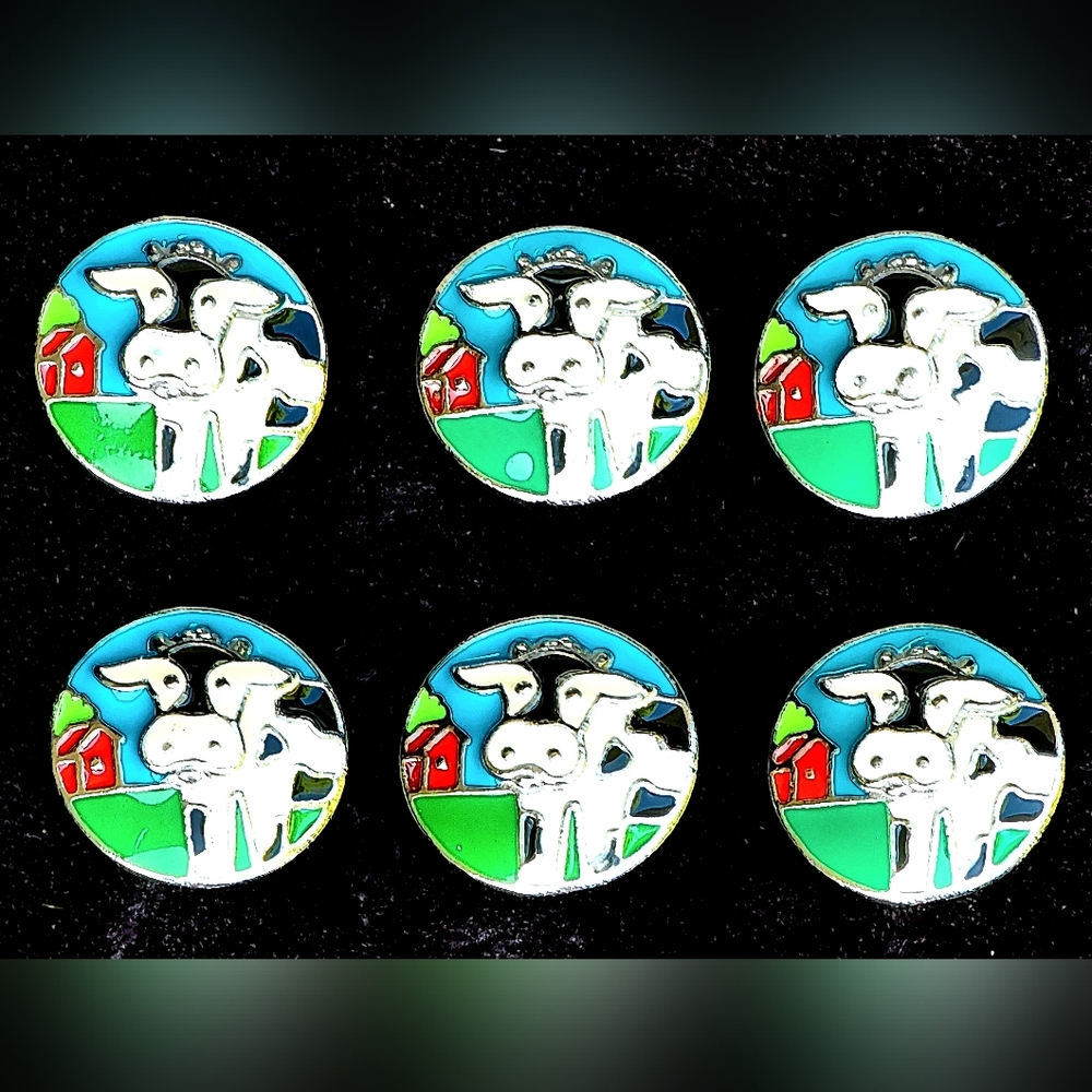 Cute Cow Button Covers